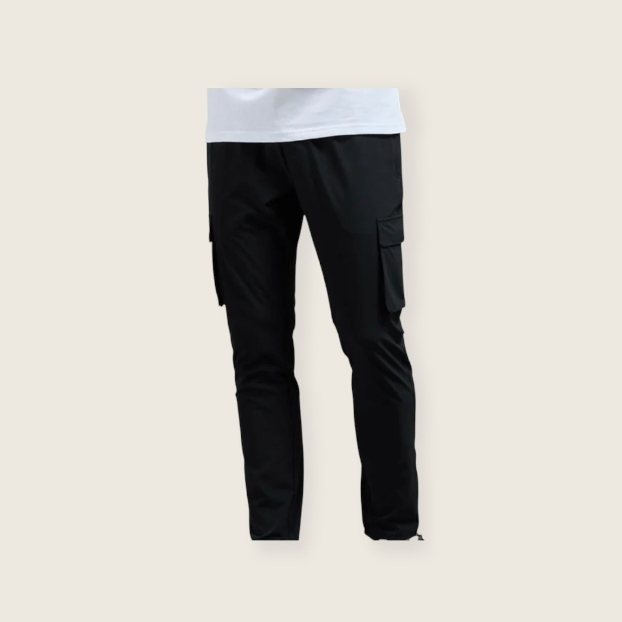 Playing Direct Premium Elite Black Cargo Pant - Featuring Subtle Black Embroidered Emblem